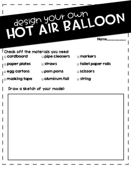 Preview of DESIGN YOUR OWN HOT AIR BALLOON!