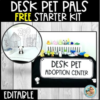 Preview of DESK PET Adoption Certificate FREE | EDITABLE