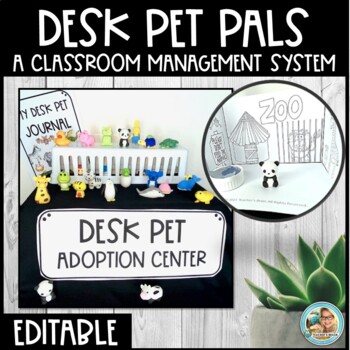 Preview of DESK PETS Classroom Management Tools | EDITABLE