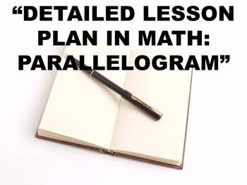 Preview of DETAILED LESSON PLAN IN MATH: AREA OF A PARALLELOGRAM