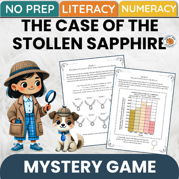 Preview of DETECTIVE MYSTERY GAME Math Reading Riddles Logic Puzzles Escape Room