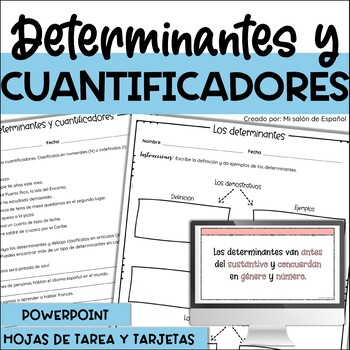 Preview of Determinantes | Cuantificadores | Artículos | Demostrativos | Posesivos