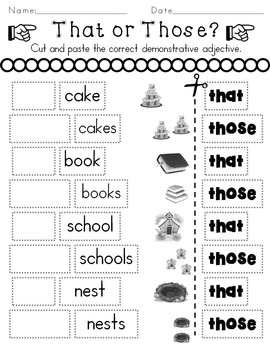 determiners demonstratives worksheets distance learning by