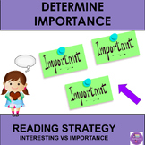 DETERMINING IMPORTANCE: READING STRATEGY