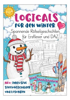 Preview of DEUTSCH: Rätsel / Logicals zum Thema Winter, Weihnachten in Deutschland German