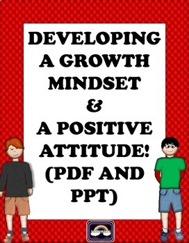 Preview of DEVELOPING A GROWTH MINDSET POWERPOINT AND PDF BULLETIN BOARDS