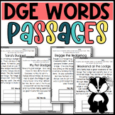 DGE Words Reading Passages Trigraphs Comprehension Questions