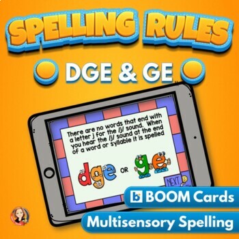 Preview of DGE and GE Spelling Rule Digital Boom Task Cards
