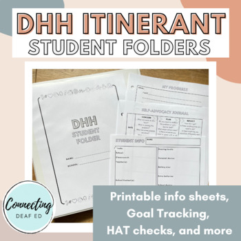 Preview of DHH Itinerant Student Folders