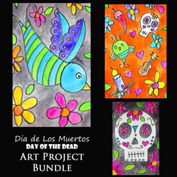 Preview of DIA DE LOS MUERTOS BUNDLE | 3 Day of the Dead & Hispanic Heritage Month Projects