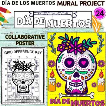 Preview of DIA DE LOS MUERTOS collaboration poster Mural project Day of the Dead Craft