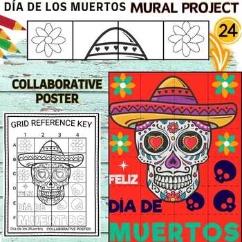 Preview of DIA DE LOS MUERTOS collaboration poster Mural project Hispanic Heritage Month