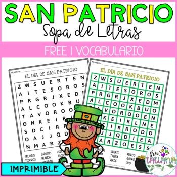 Preview of Día de San Patricio | Sopa de Letras | St. Patrick's Day Word Search in Spanish