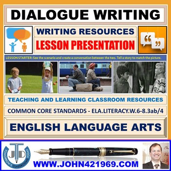 Preview of DIALOGUE WRITING : READY TO USE LESSON PRESENTATION