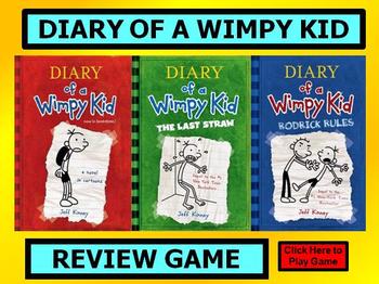 Preview of DIARY OF A WIMPY KID Review Game Template POWERPOINT