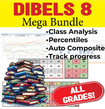 Preview of DIBELS 8 MEGA Bundle: Class Analysis, Progress, Auto Composite, Percentiles