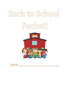 Preview of Back to School Packet!