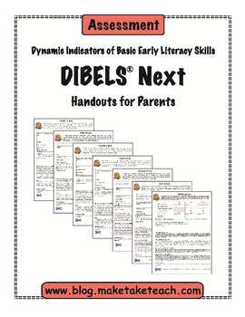 DIBELS Next Parent Handouts-Revised by Make Take Teach | TpT