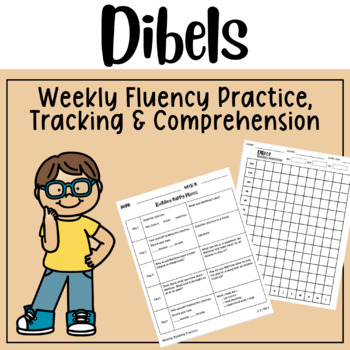 Preview of DIBELS Progress Monitoring Chart, Daily Practice and Comprehension Quiz, Grade 2