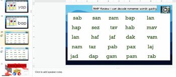 Preview of DIBELS REVIEW Short Vowels NWF and WRF