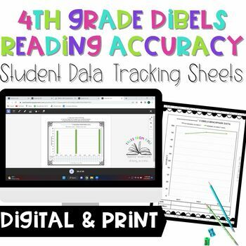 Preview of DIBELS Reading Accuracy Student Data Tracking: 4th Grade Digital & Printable