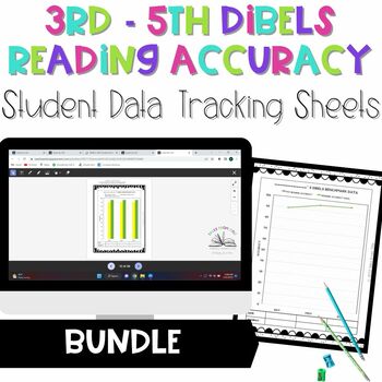 Preview of DIBELS Reading Accuracy Student Data Tracking Bundle: 3 - 5 Print & Digital