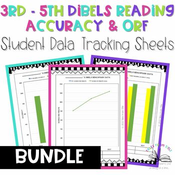 Preview of DIBELS Student Data Tracking ORF/Accuracy Bundle: 3rd -5th Grade Printable