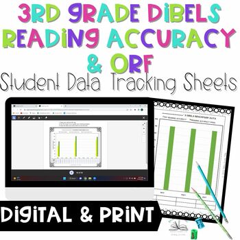 Preview of DIBELS Student Data Tracking ORF/Accuracy Bundle: 3rd Grade Digital & Printable