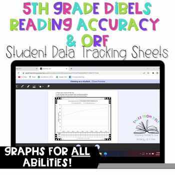 Preview of DIBELS Student Data Tracking ORF/Accuracy Bundle: 5th Grade Digital Option
