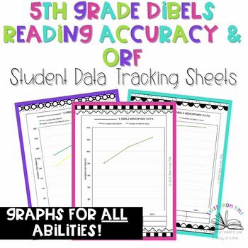 Preview of DIBELS Student Data Tracking ORF/Accuracy Bundle: 5th Grade Printable Option