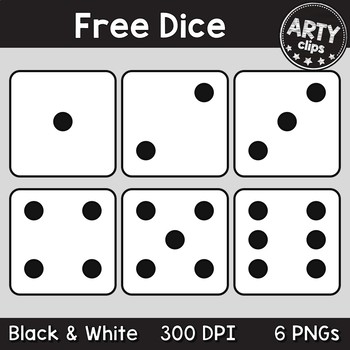 Preview of DICE Clipart FREE Math {Arty Clips}