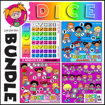 Preview of DICE KIDS - Clipart Bundle {Lilly Silly Billy}