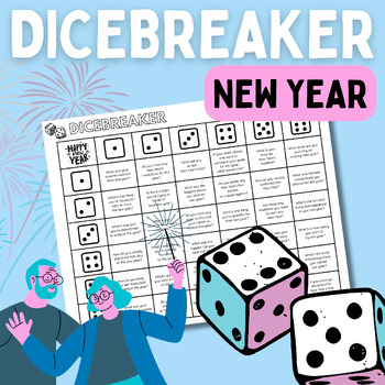 Preview of DICEBREAKER NEW YEAR - Simple Icebreaker New Year’s Eve Game | Conversation Game