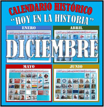 Preview of DICIEMBRE: CALENDARIO HISTÓRICO "UN DÍA COMO HOY EN LA HISTORIA" (SPANISH)