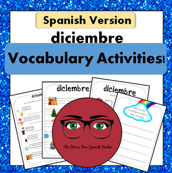 DICIEMBRE, December Vocabulary Activities for Centers, Spanish | TpT