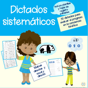 Preview of DICTADOS SISTEMATICOS SiLABAS DIRECTAS  PRACTICA Y EVALUACION SPANISH DICTATION