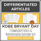 DIFFERENTIATED Article Set - Kobe Bryant Day 8/24 - Secondary ELA