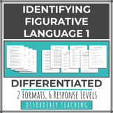 DIFFERENTIATED Identifying Figurative Language Worksheet 1