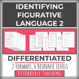 DIFFERENTIATED Identifying Figurative Language Worksheet 2