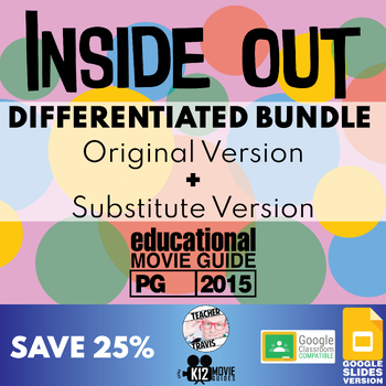 Preview of DIFFERENTIATED Movie Guide Bundle made for Inside Out | SAVE OVER 25%