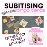 DIFFERENTIATED Subitising Bingo Card Game for Numeracy Mat