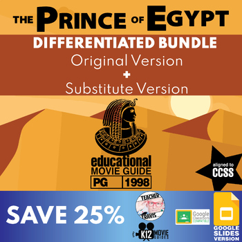 Preview of DIFFERENTIATED The Prince of Egypt Movie Guide Bundle