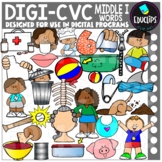 DIGI CVC Short I Words - Movable Images Clip Art Set {Educ