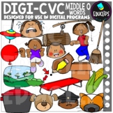 DIGI CVC Short O Words - Movable Images Clip Art Set {Educ
