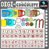 DIGI Hot Chocolate Mugs - Movable Images Clip Art Set {Edu