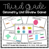 DIGITAL 3rd Grade Geometry Review Game: Nets, Quadrilatera