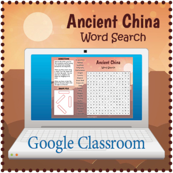 Preview of DIGITAL ANCIENT CHINA Word Search Puzzle Worksheet Activity - Google Slides