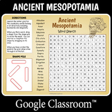 DIGITAL ANCIENT MESOPOTAMIA Word Search Worksheet Activity