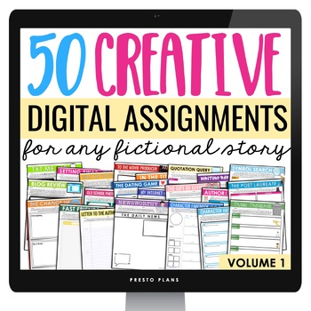 Preview of Assignments for Any Novel or Short Story - Digital Reading Response Book Report