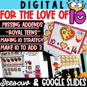 Preview of DIGITAL Adding with 10 Strategies - Google Slides & Seesaw